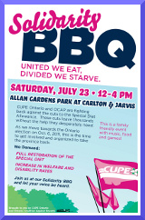 Ottawa Solidarity BBQ Poster