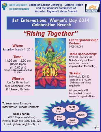 Waterloo International Women's Day Flyer