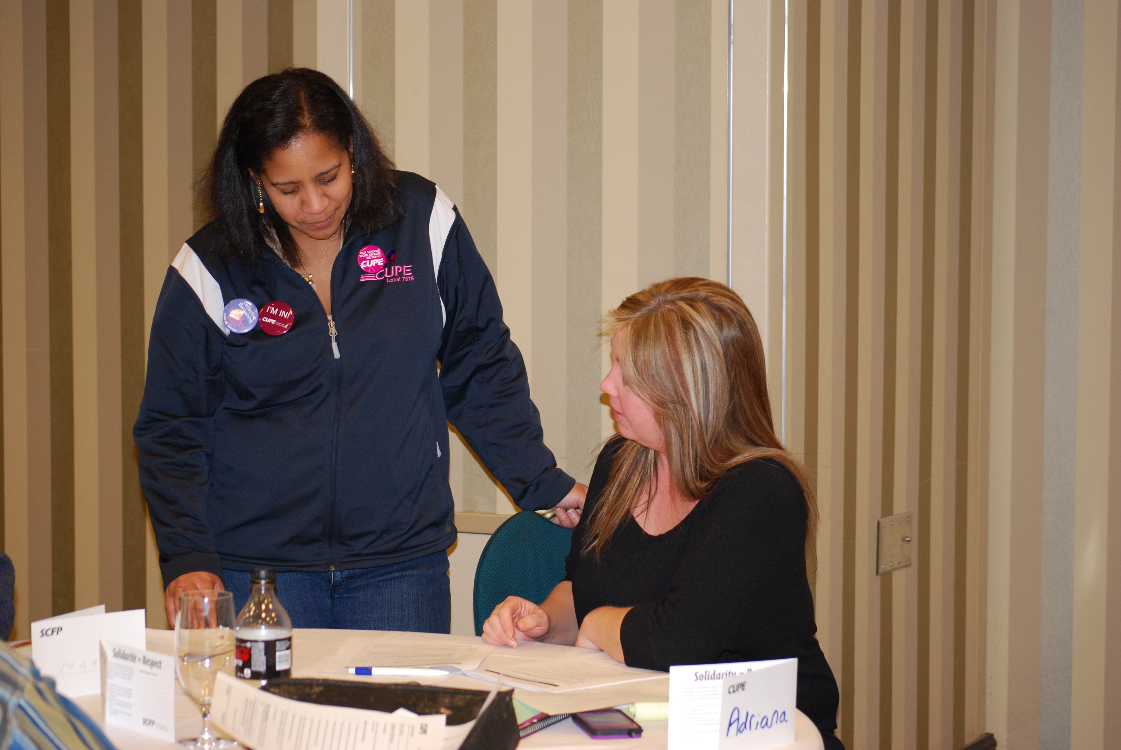 A CUPE instructor teaching a CUPE school attendee