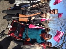 Members stand at a CUPE 3903 Rally