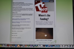 Screenshot of the CUPE Ontario WTF webpage
