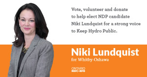 Whitby-Oshawa Labour Canvass for Niki Lundquist @ Niki Lundquist Campaign Office | Whitby | Ontario | Canada