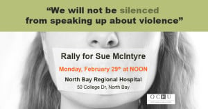 Rally for Sue McIntyre @ North Bay Regional Hospital | North Bay | Ontario | Canada