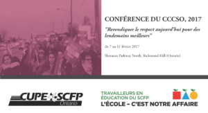 Conférence du CCCSO En 2017 @ Sheraton Parkway North | Richmond Hill | Ontario | Canada