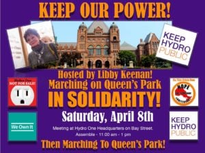 Keep Our Power March - Hosted by Farmer Libby Keenan @ Hydro One Headquarters | Toronto | Ontario | Canada