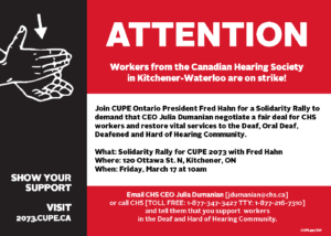 CUPE 2073 Kitchener Flyer 120