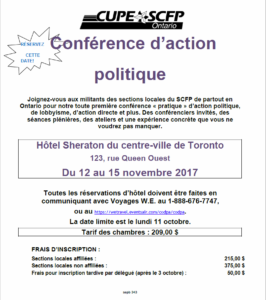 Conférence d'action politique @ Hôtel Sheraton du centre-ville de Toronto | Toronto | Ontario | Canada