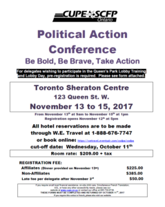 Political Action Conference @ Toronto Sheraton Centre | Toronto | Ontario | Canada