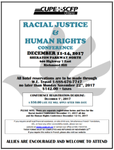 Racial Justice & Human Rights Conference @ Sheraton Parkway North | Richmond Hill | Ontario | Canada