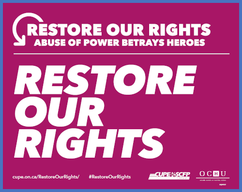 Restore Our Rights poster pink