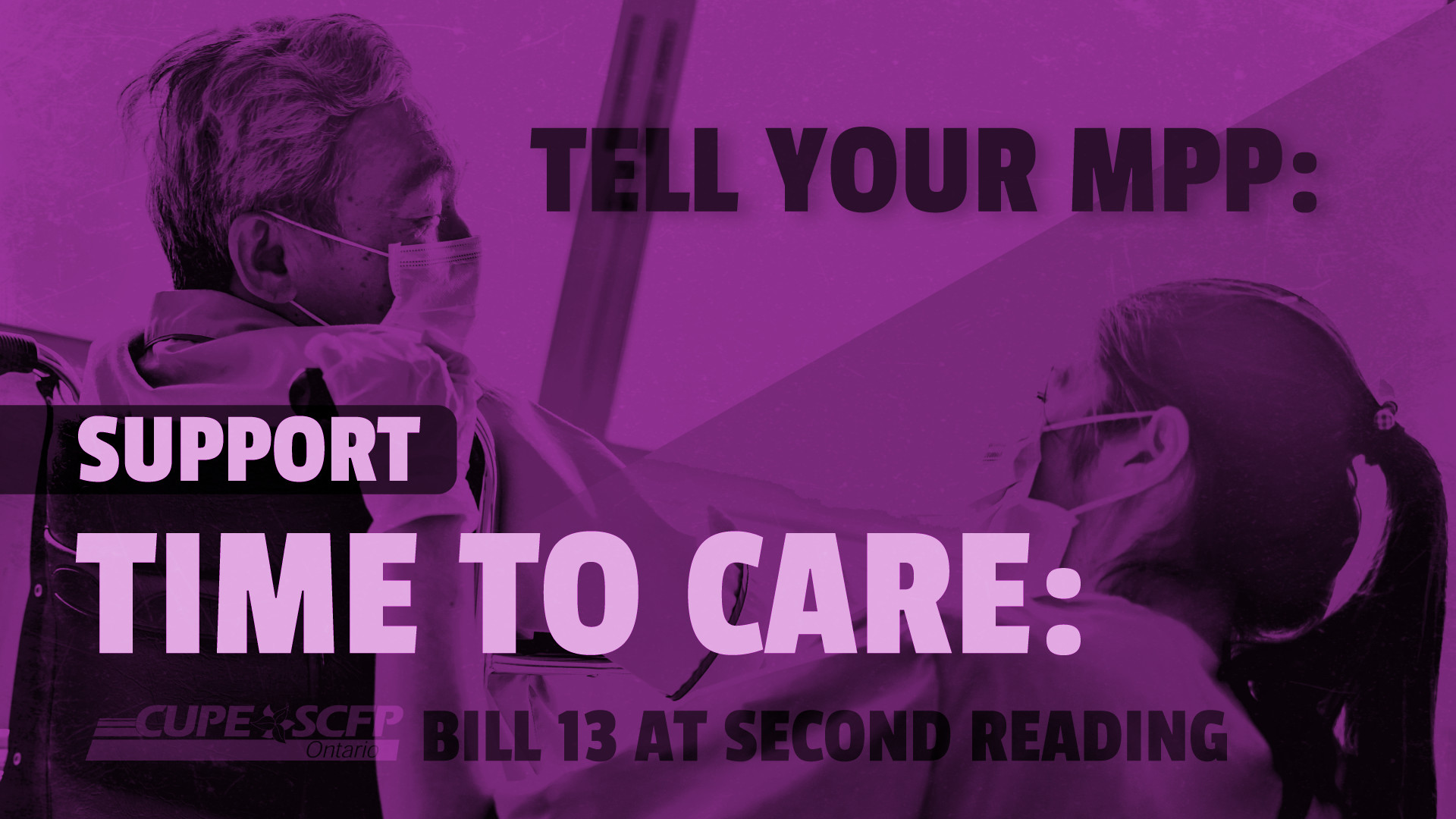 Tell your MPP: Support Time To Care