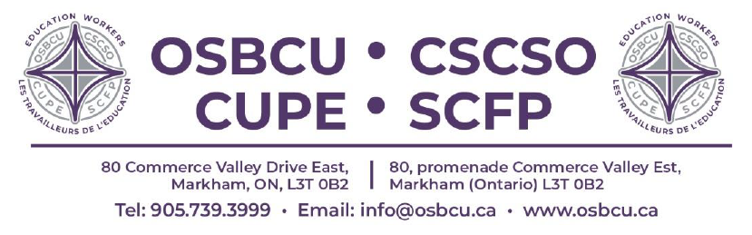 OSBCU CSCSO CUPE SCFP OSBCU CSCSO CUPE SCFP