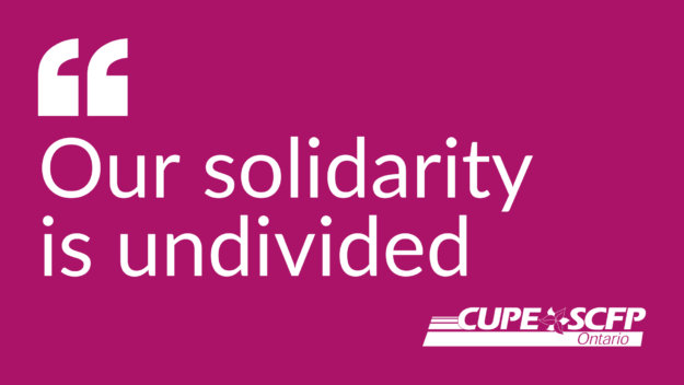 Our solidarity is undivided