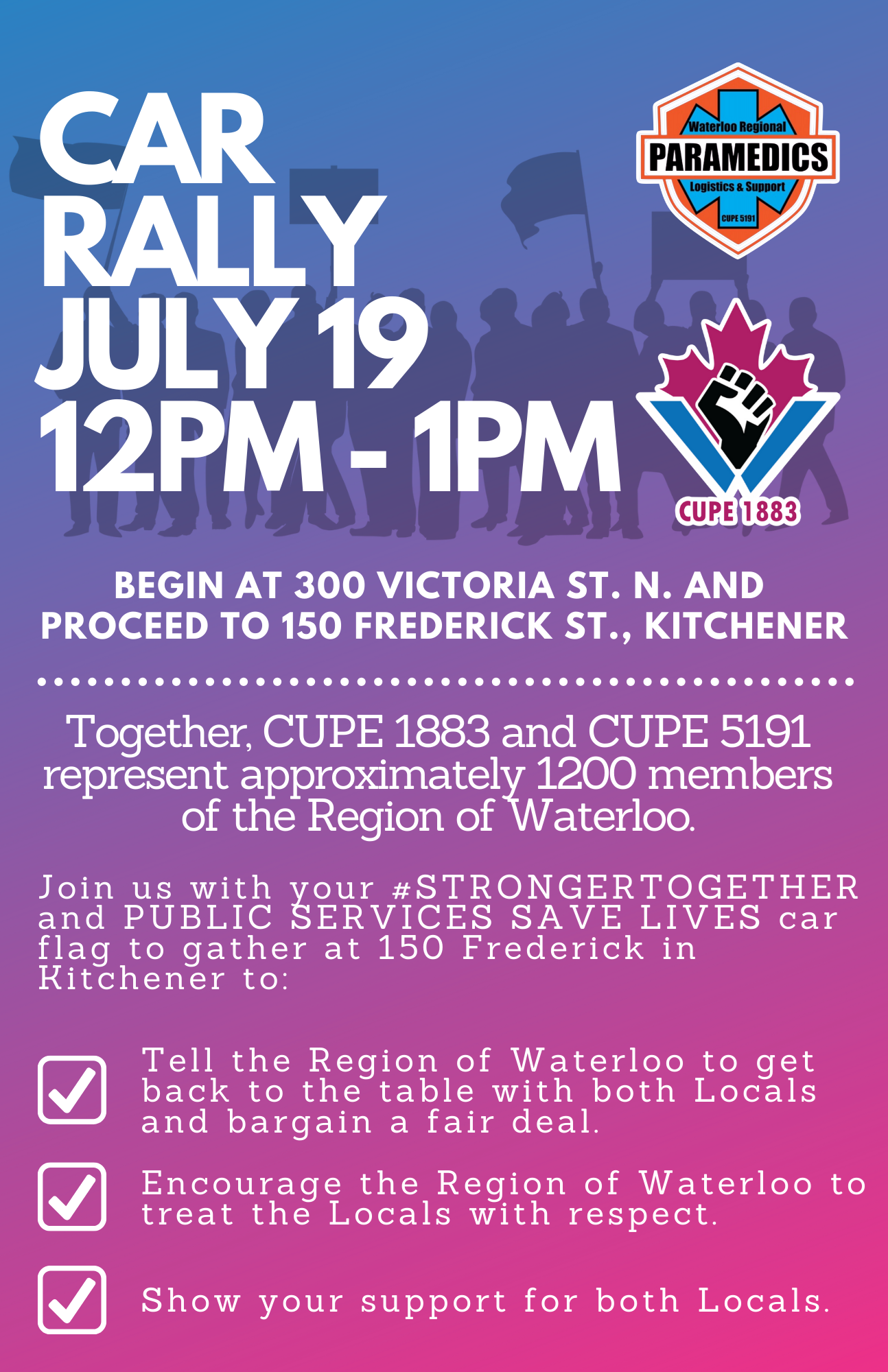 Car Rally July 19, 12-1pm