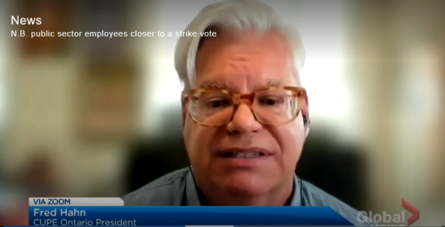 Fred_NBSolidarity_21July2021 N.B. public sector employees closer to a strike vote: Fred Hahn speaks to CUPE Ontario