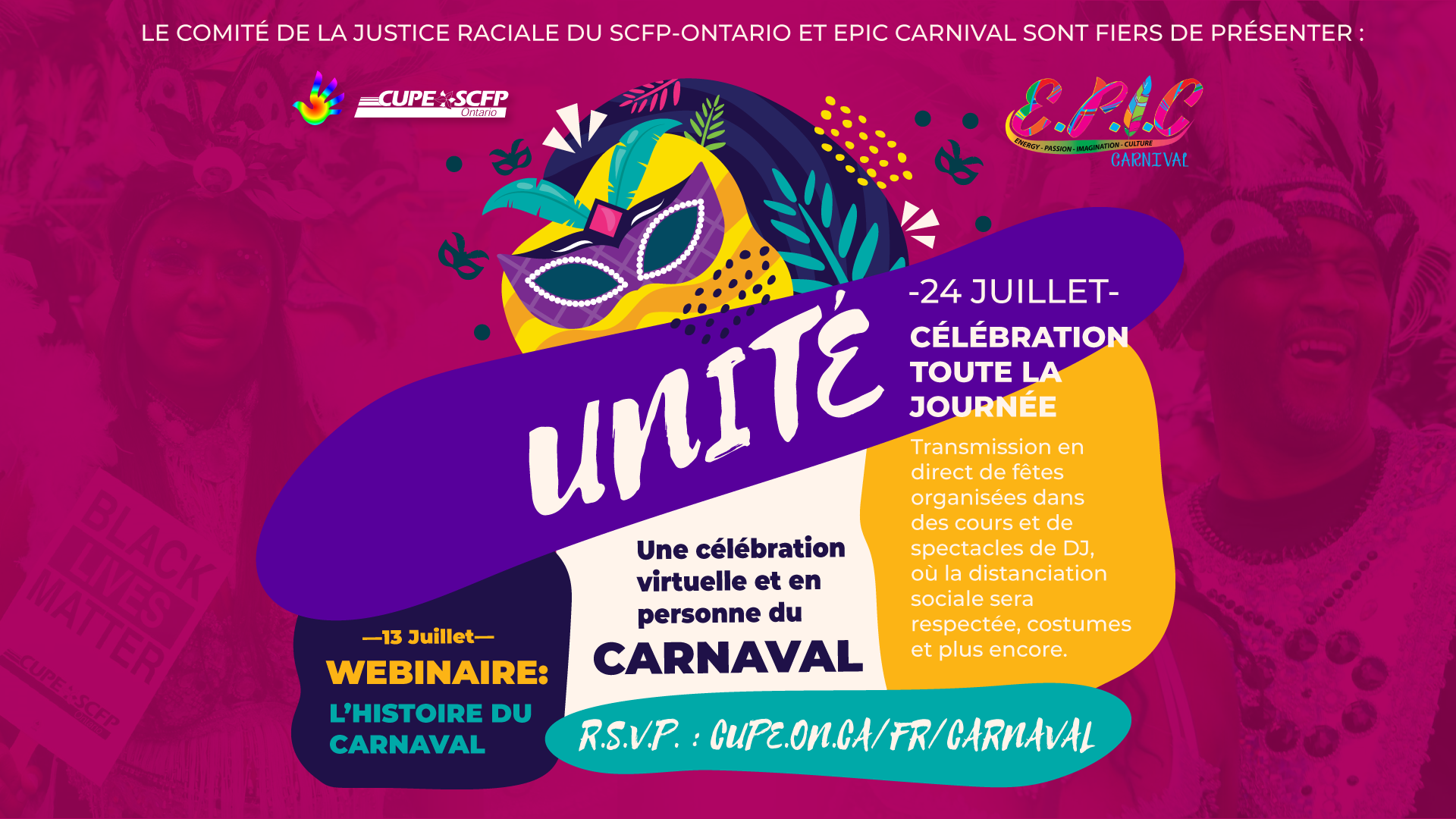 Unite: Une celebration virtuelle et en personne du Carnaval