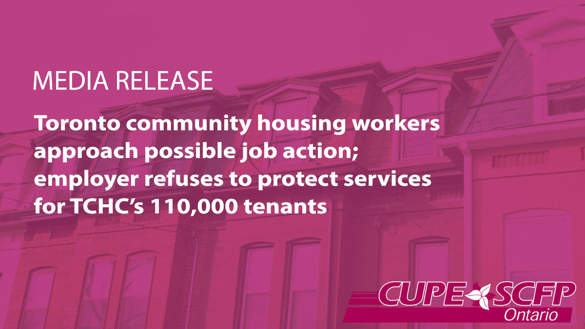 Toronto community housing workers approach possible job action