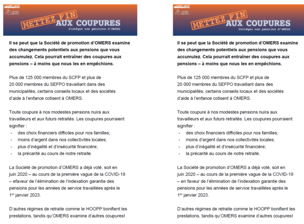 OMERS Cancel the Cuts Flyer-FR