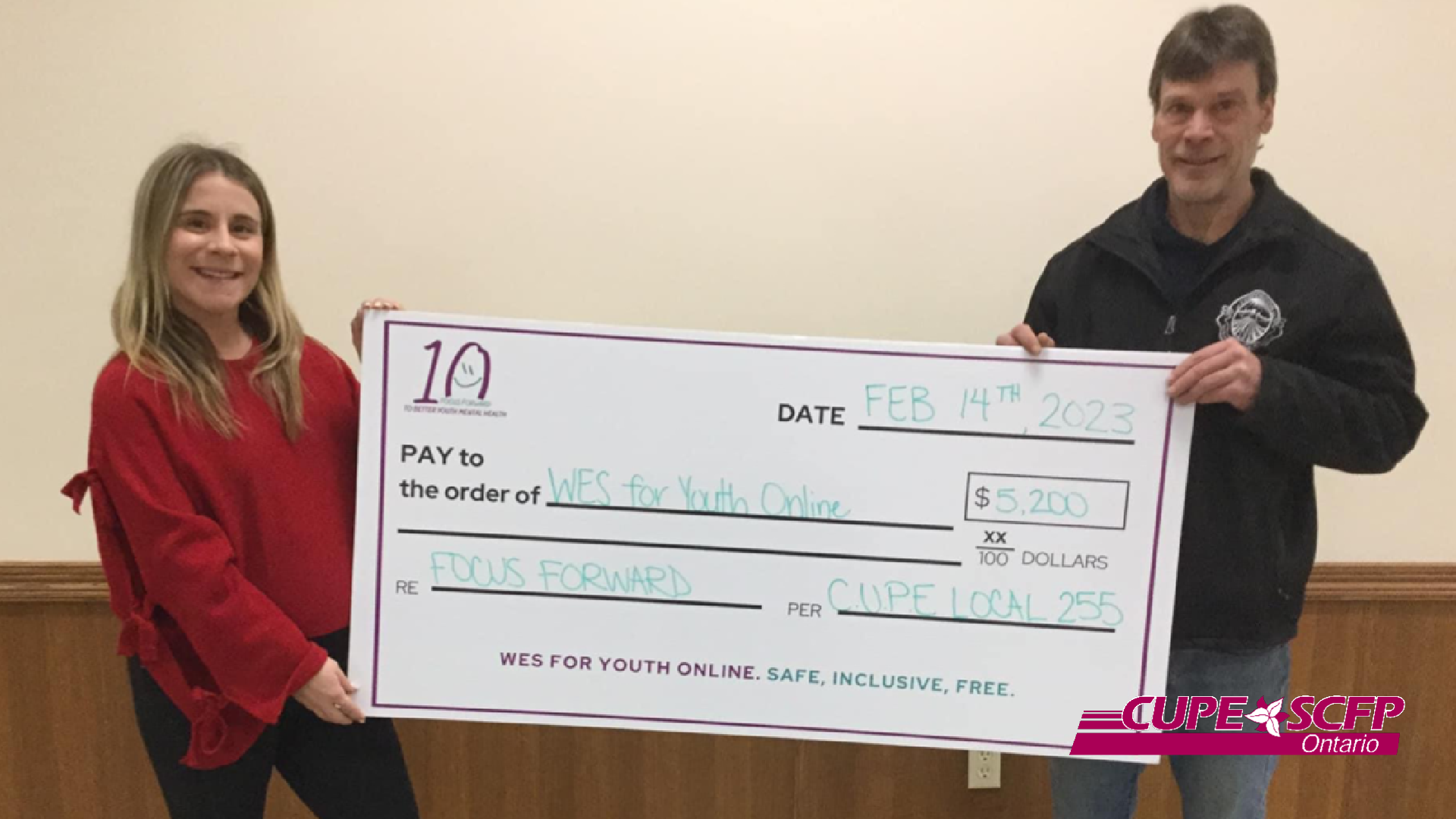 2023.03.14 CUPE 255 members donate to local charities 2023.03.14 CUPE 255 members donate to local charities